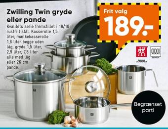 Bilka Zwilling kasserolle tilbud