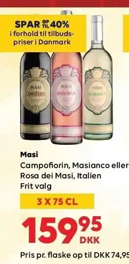 BorderShop Masi campofiorin, masianco eller rosa dei masi tilbud