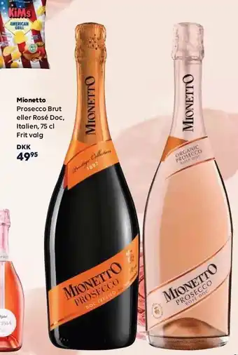 BorderShop Mionetto prosecco brut eller rosé doc tilbud