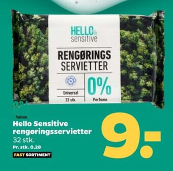 Netto Hello sensitive renseservietter tilbud