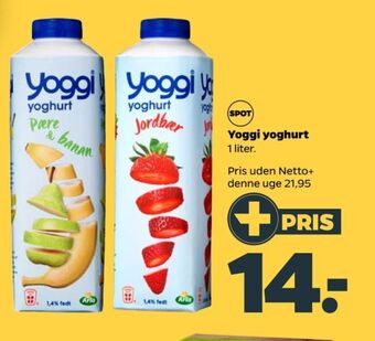 Yoggi yoghurt pære & banan