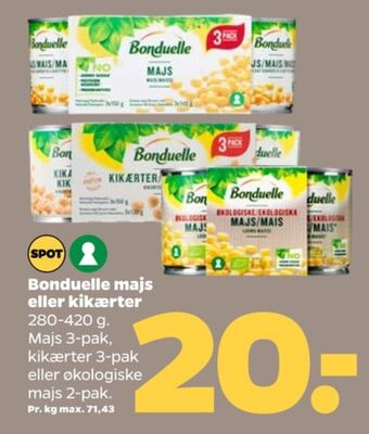Netto Bonduelle majs tilbud