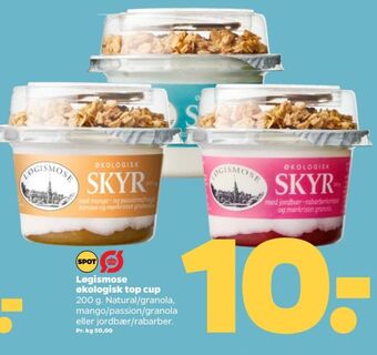 Netto Løgismose skyr jordbær/rabarber tilbud