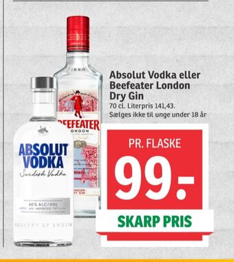 SPAR Absolut vodka tilbud