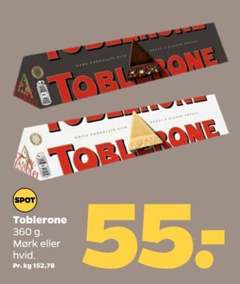 Netto Toblerone chokolade white tilbud