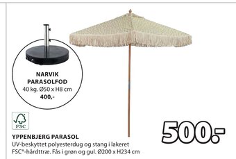 JYSK Yppenbjerg Parasol tilbud