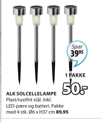 JYSK Alk Solcellelampe tilbud