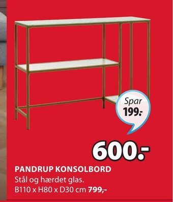 JYSK Pandrup Konsolbord tilbud