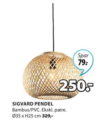 JYSK Sigvard Pendel tilbud