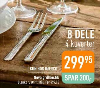 Imerco Nova grillbestik tilbud