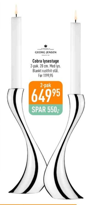 Imerco Georg jensen lysestage tilbud