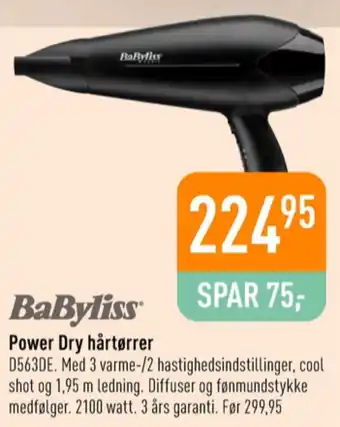 Imerco Babyliss hårtørrer tilbud