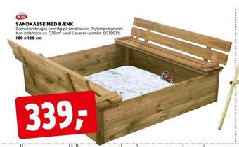jem & fix Sandkasse med bænk tilbud