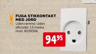 jem & fix Fuga stikkontakt med jord tilbud