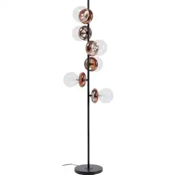 Double bubble gulvlampe i kobber, 165cm