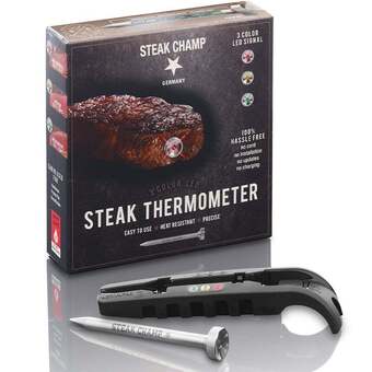 Kop & Kande Steak champ trådløs stegetermometer med 3-farvet led lys tilbud