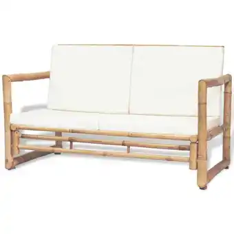 Bolig Center 2-personers havesofa med hynder bambus tilbud