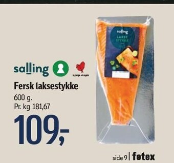 Føtex Salling fersk laksestykke tilbud