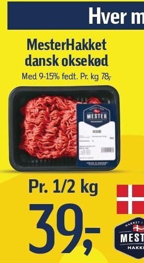 Føtex Mesterhakket dansk oksekød tilbud