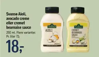 Føtex Svansø aioli avocado creme el. cremet bearnaise sauce tilbud