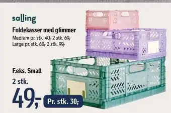 Føtex Foldekasser m. glimmer tilbud