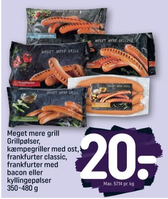 REMA 1000 Ukendt grillpølser tilbud