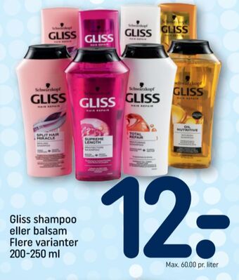 REMA 1000 Gliss shampoo tilbud
