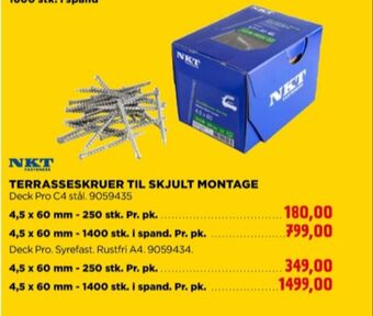 jem & fix Nkt fasteners skruer tilbud