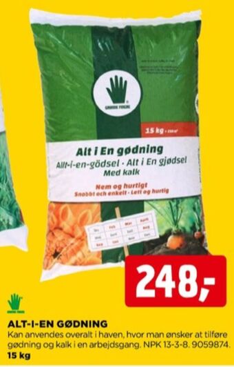 jem & fix Grønne fingre gødning tilbud