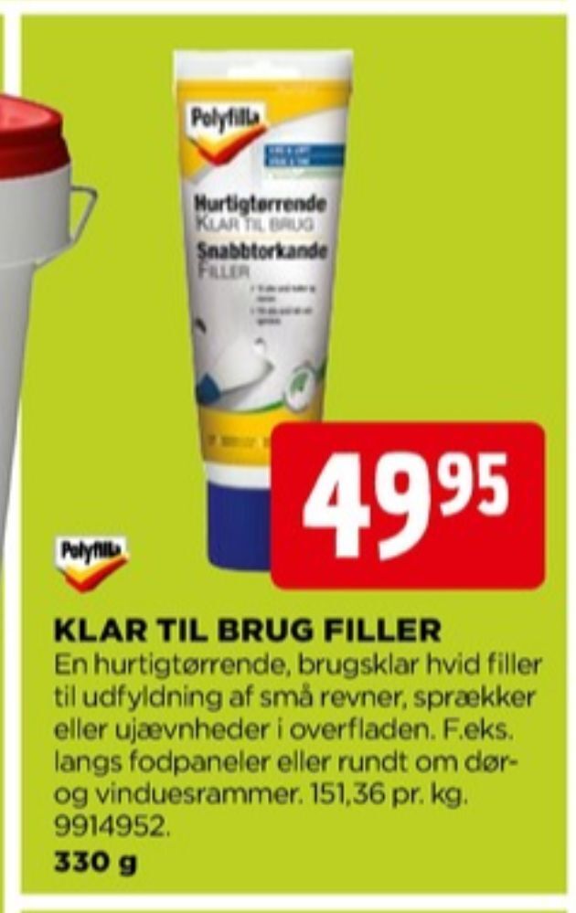 Polyfilla spartelmasse tilbud hos jem & fix