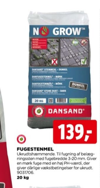 Dansand stenmel