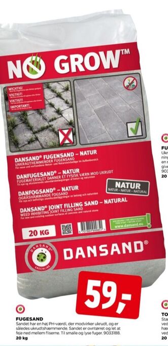 jem & fix Dansand fugesand tilbud