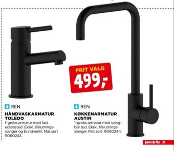 jem & fix Ren håndvaskarmatur tilbud