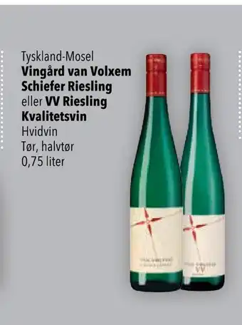 Citti Vingård van volxem schiefer riesling eller vv riesling kvalitetsvin tilbud