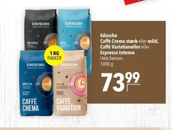 Eduscho caffè crema stærk eller mild, caffè variationeller eller espresso intenso