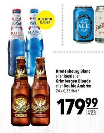 Citti Kronenbourg blanc eller rosé eller grimbergen blonde eller double ambrèe tilbud