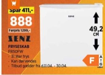 Power Senz fryseskab tilbud