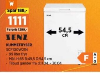Power Senz fryseboks tilbud