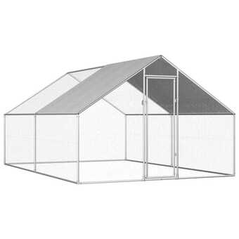 Bolig Center Udendørs hønsebur 2,75x4x1,92 m galvaniseret stål tilbud