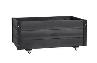 Plantekasse på hjul sort 94 x 54 x 45 cm