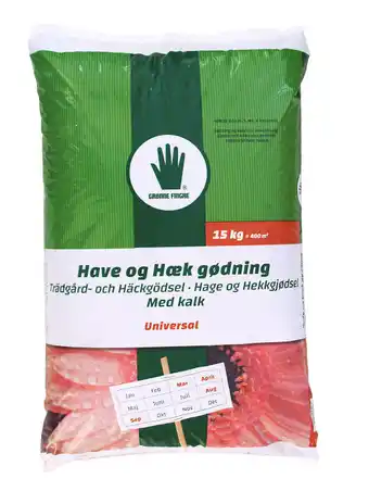 jem & fix Grønne fingre have-/hækgødning 15 kg tilbud