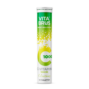 Vitabrus, c-vitamin 1000mg brusetablet med citrussmag, 20 tabl.