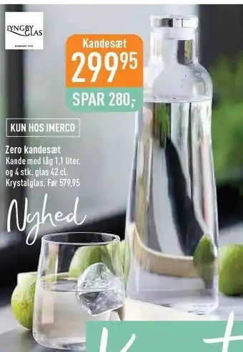 Imerco Lyngby glas zero kandesæt tilbud