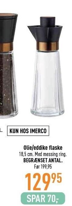Imerco Olie/eddike flaske tilbud