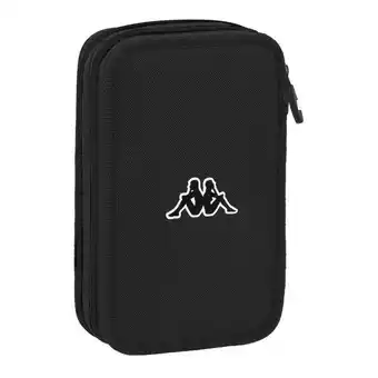 Penalhus med tilbehør kappa black sort (12.5 x 19.5 x 4 cm) (28 stk)