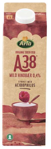 Rema 1000 A38 hindbær 0,4%, 1 kg tilbud