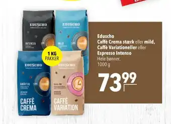 Caffé crema mild kaffebønner