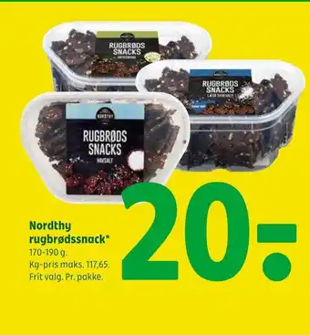 Coop 365 Nordthy rugbrødssnack tilbud