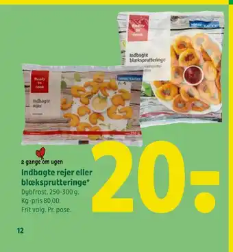 Coop 365 Indbagte rejer eller blæksprutteringe tilbud