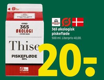 Coop 365 365 økologisk piskefløde tilbud